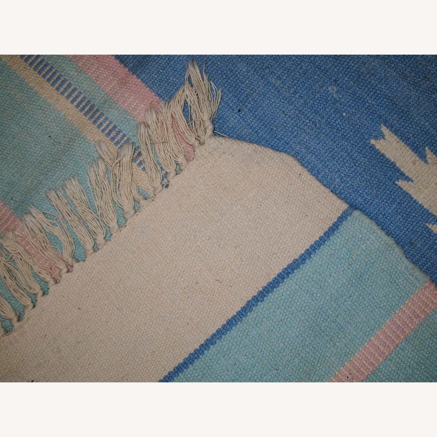Handmade Vintage Indian Dhurri Kilim - image-8