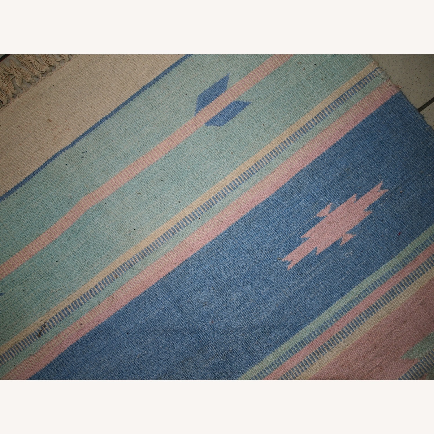 Handmade Vintage Indian Dhurri Kilim - image-3