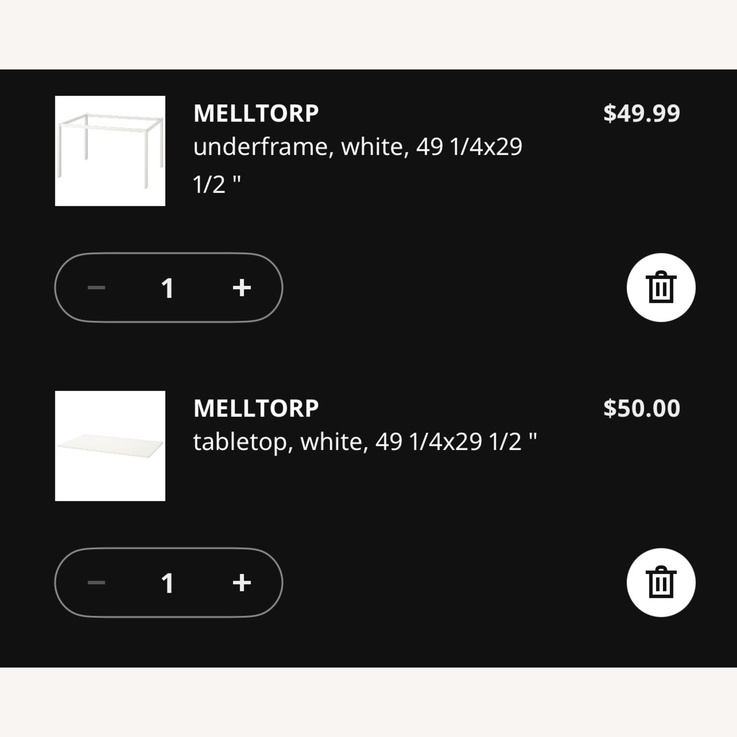 IKEA White Desk - image-5