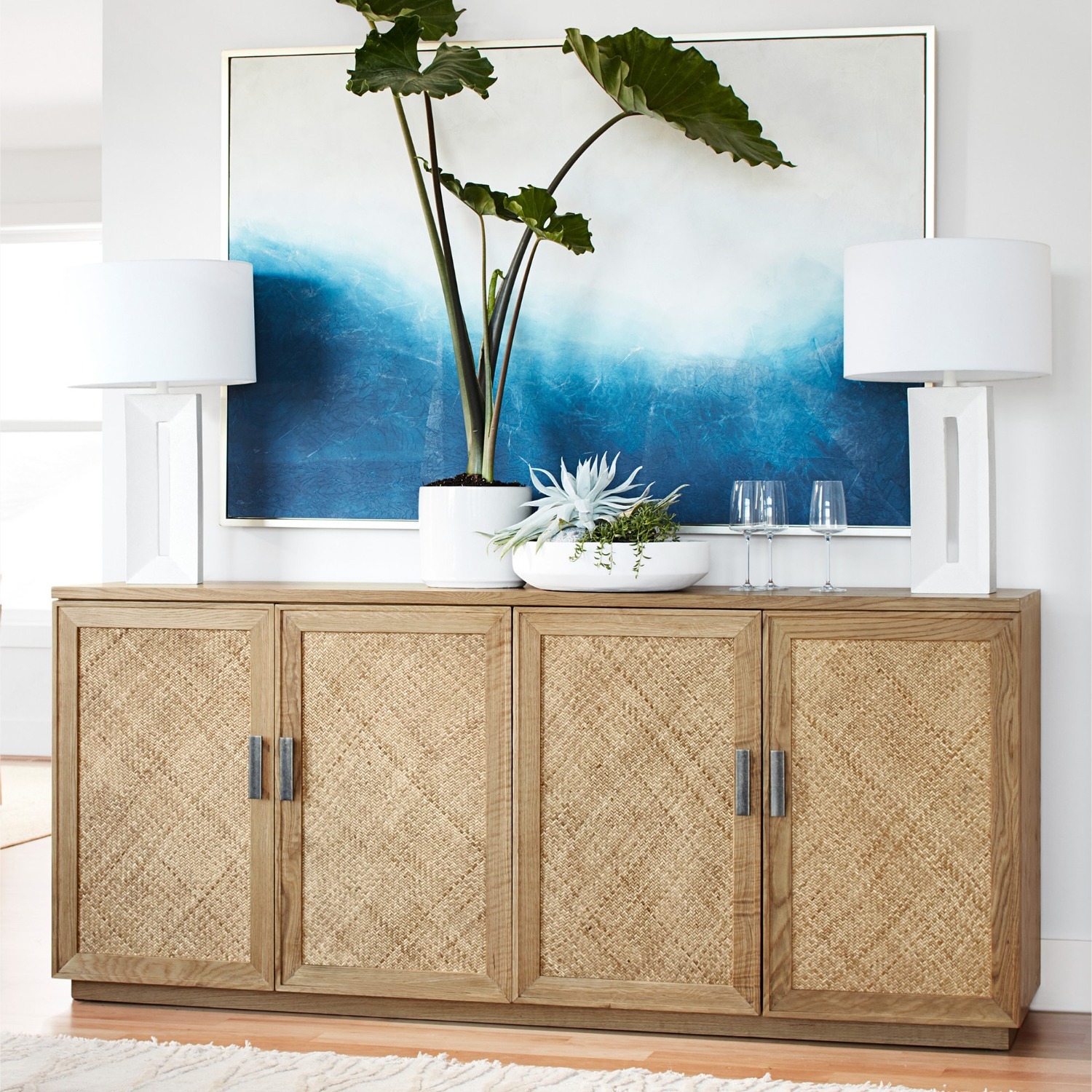Williams Sonoma Copenhagen Woven Sideboard (78") - image-6