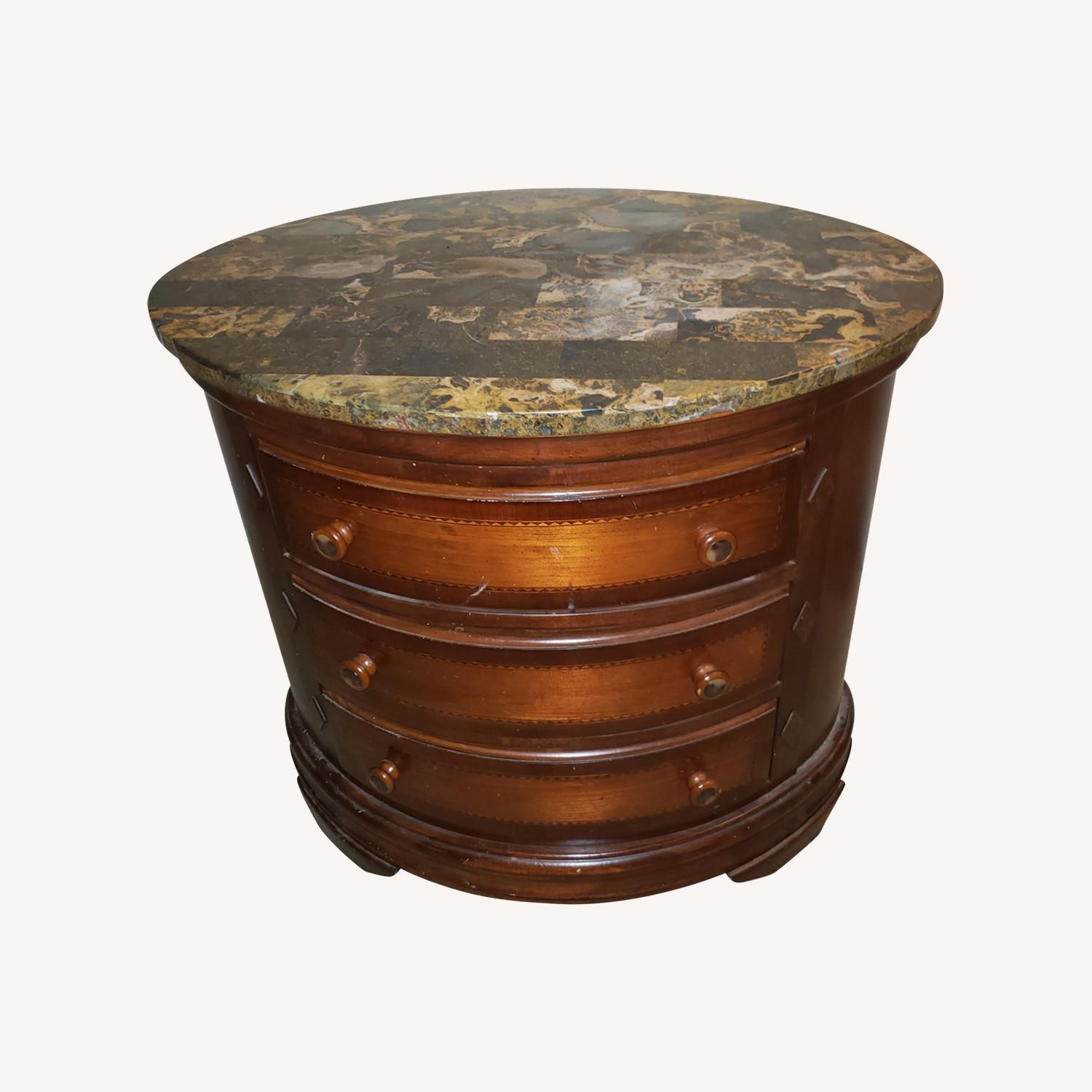 Alexander Julian Oval Marble-top Chest - image-0