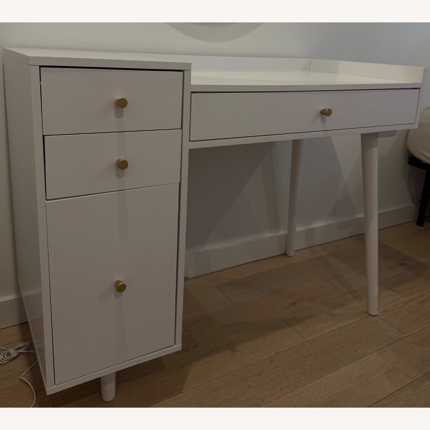 Mid-centry Vanity Desk with Drawers - image-1