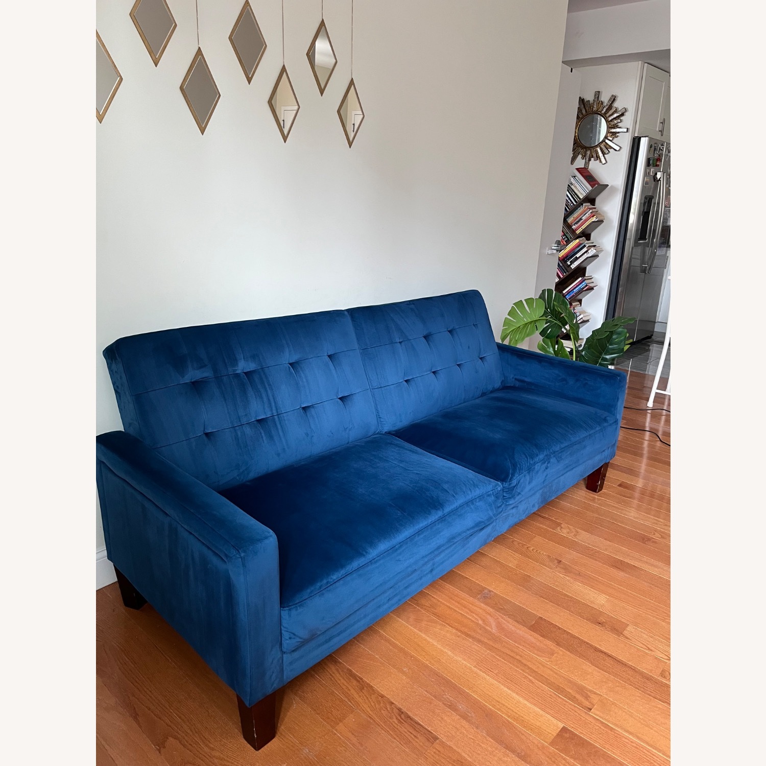Home Depot Royal Blue Futon Sofa - image-3