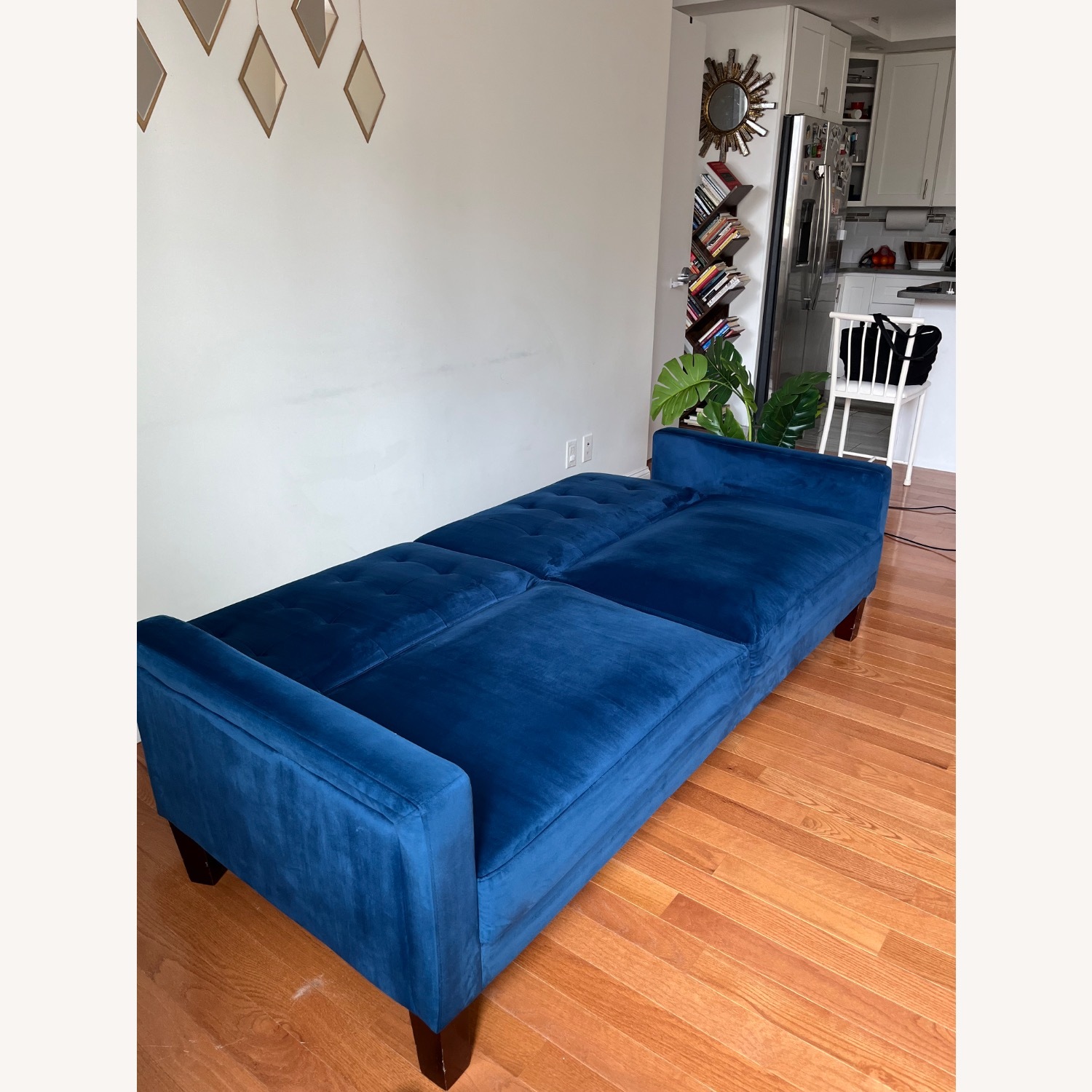 Home Depot Royal Blue Futon Sofa - image-2