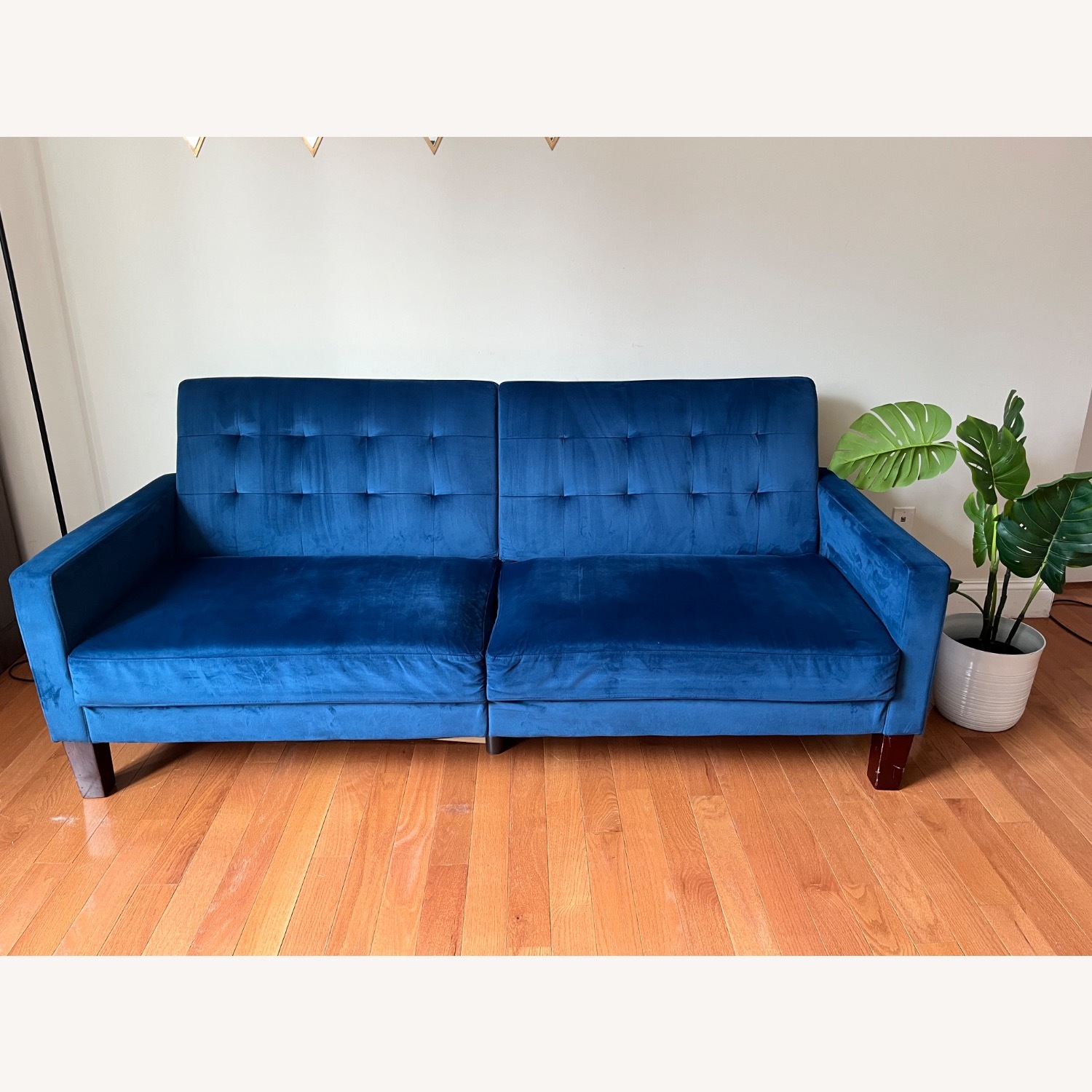Home Depot Royal Blue Futon Sofa - image-4
