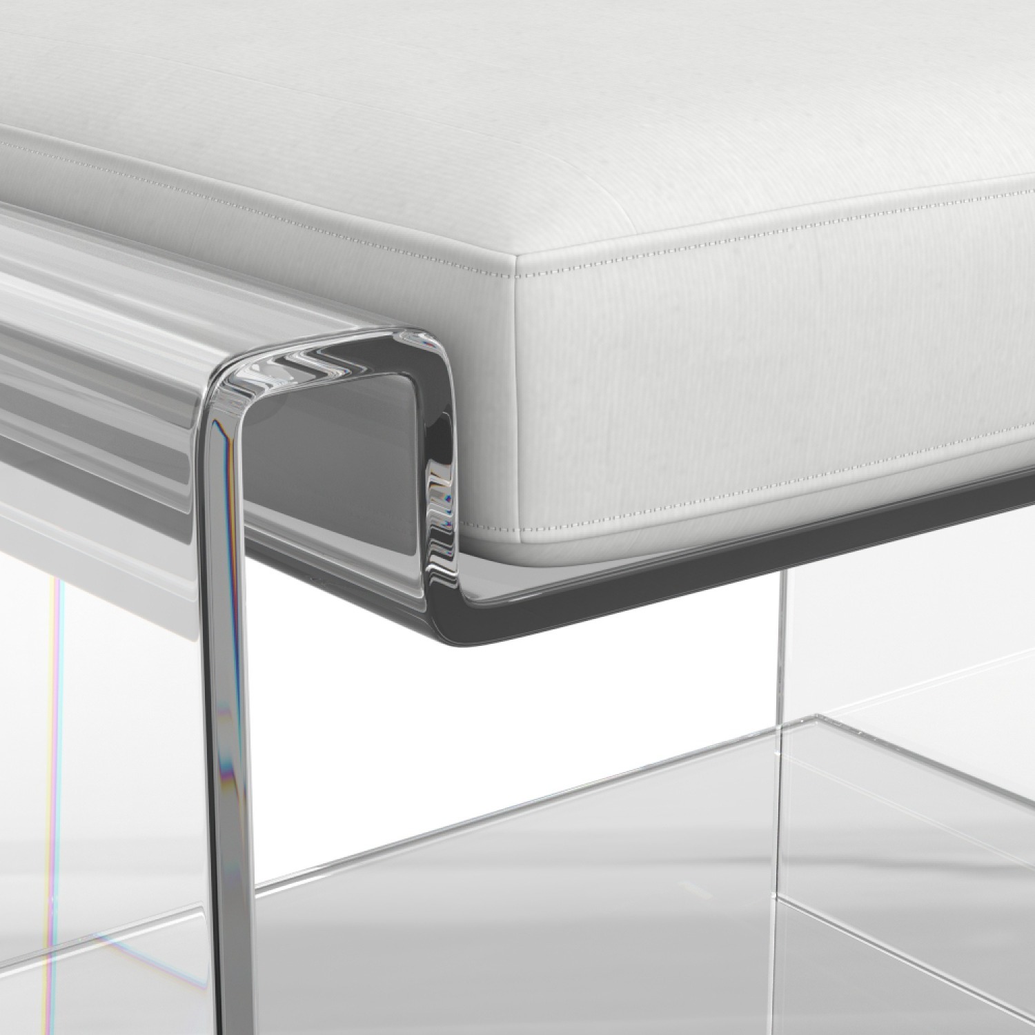 Williams Sonoma Acrylic Stool (25.5") - image-1