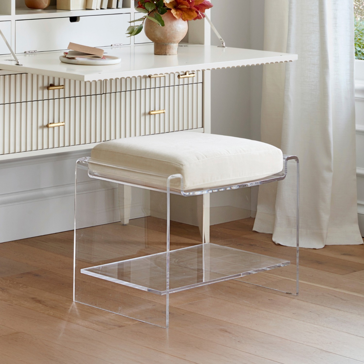 Williams Sonoma Acrylic Stool (25.5") - image-3