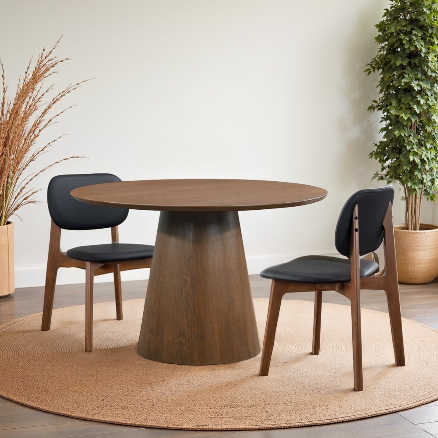 Camden Walnut Round Dining Table - Small - image-4