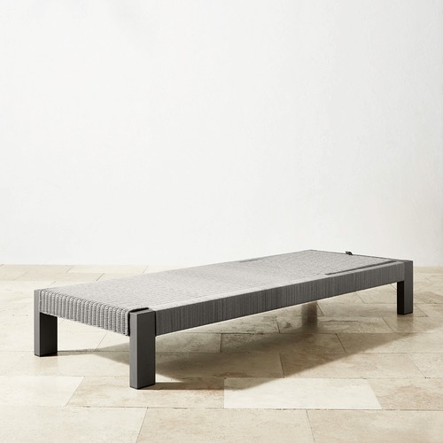 Used Williams Sonoma Larnaca Outdoor Slate Grey Metal Chaise for sale on AptDeco