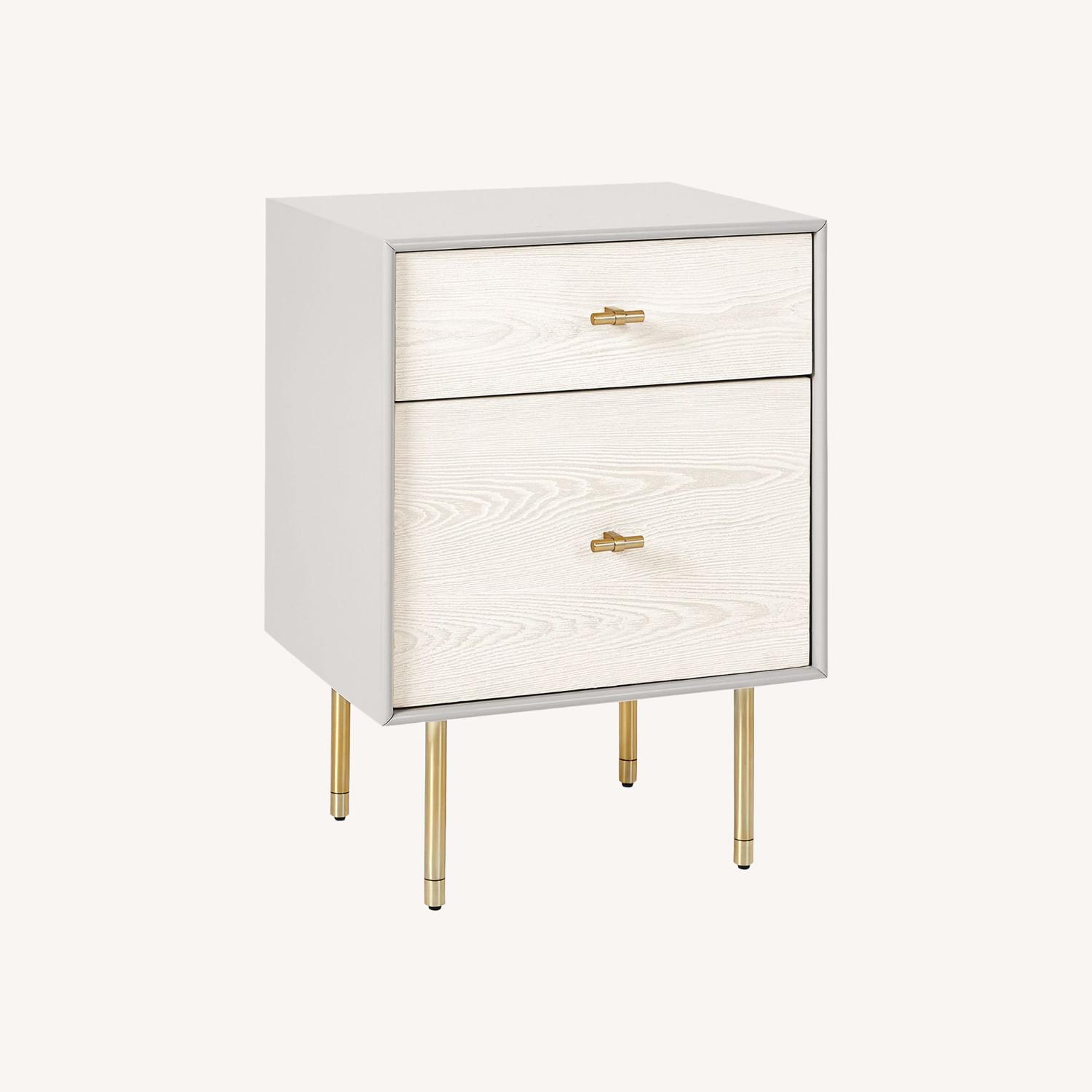 West Elm Modernist Wood & Lacquer Nightstand (19") - image-0