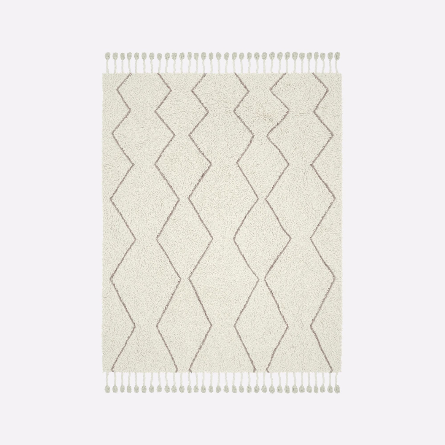 West Elm Souk Shag Wool Rug 5X8 - image-3