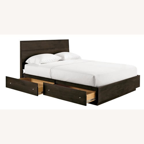 Used Room & Board Hudson Storage Bed Full, Charcoal for sale on AptDeco