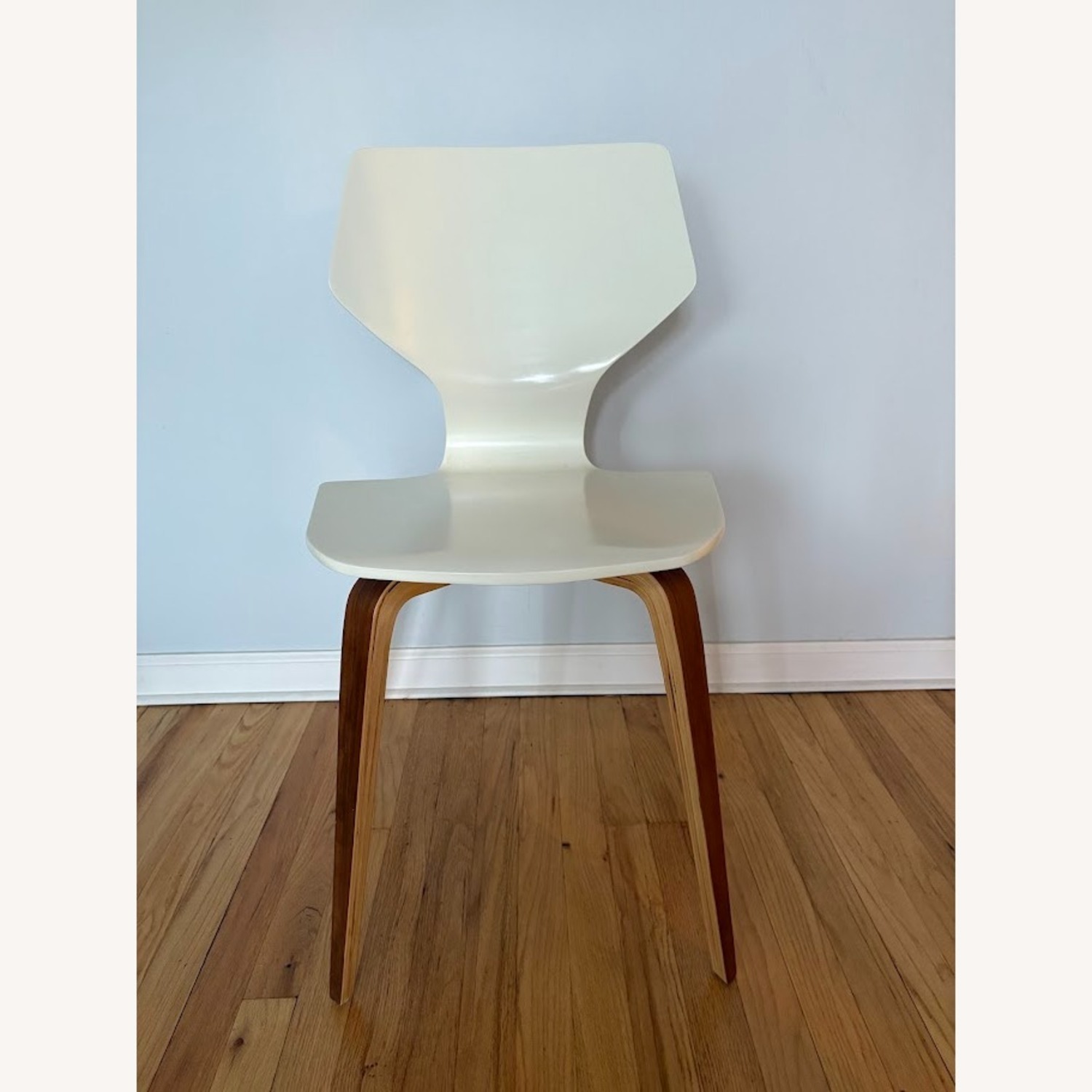 Pike Dining Chairs, White/Walnut (Set of 2) - image-1