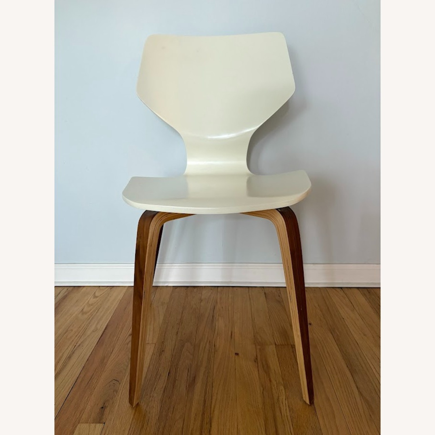 Pike Dining Chairs, White/Walnut (Set of 2) - image-2