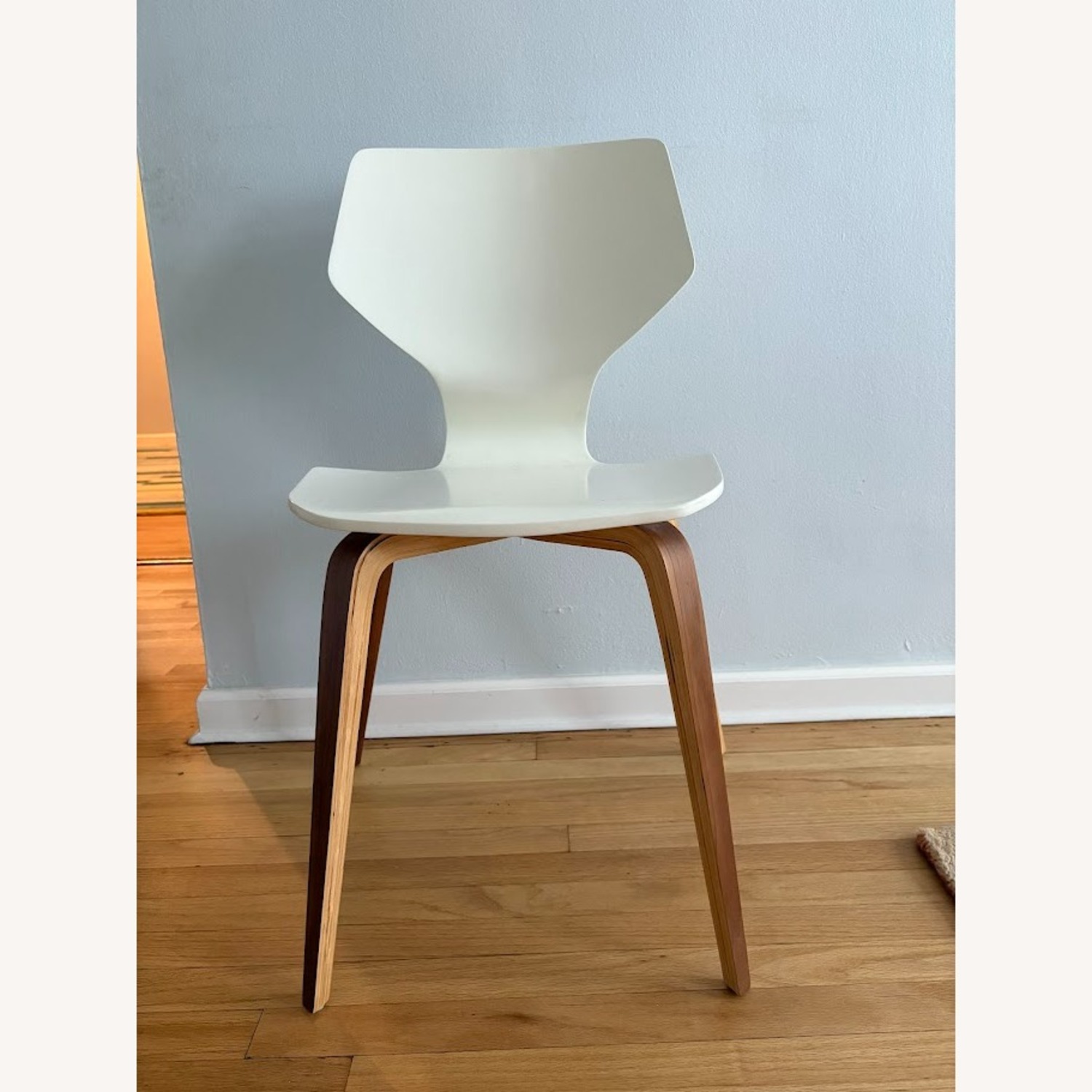 Pike Dining Chairs, White/Walnut (Set of 2) - image-3