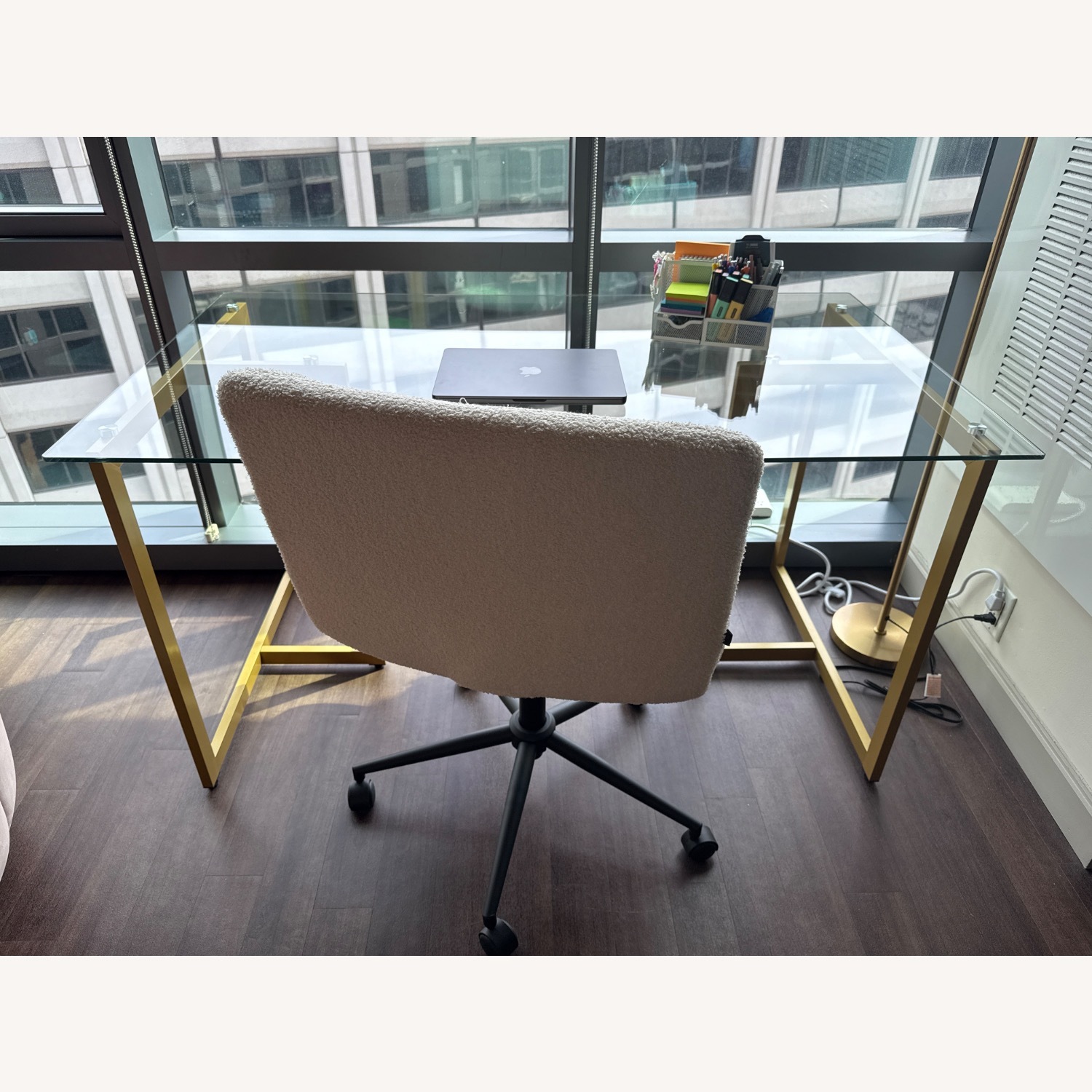 Wayfair Glass Modern Rectangular Tempered Desk - image-2