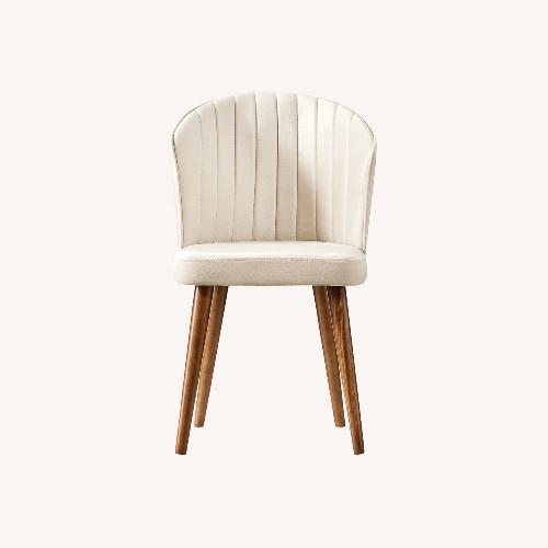Used Calvin Dining Chair Set Of 2 - Beige Velvet for sale on AptDeco