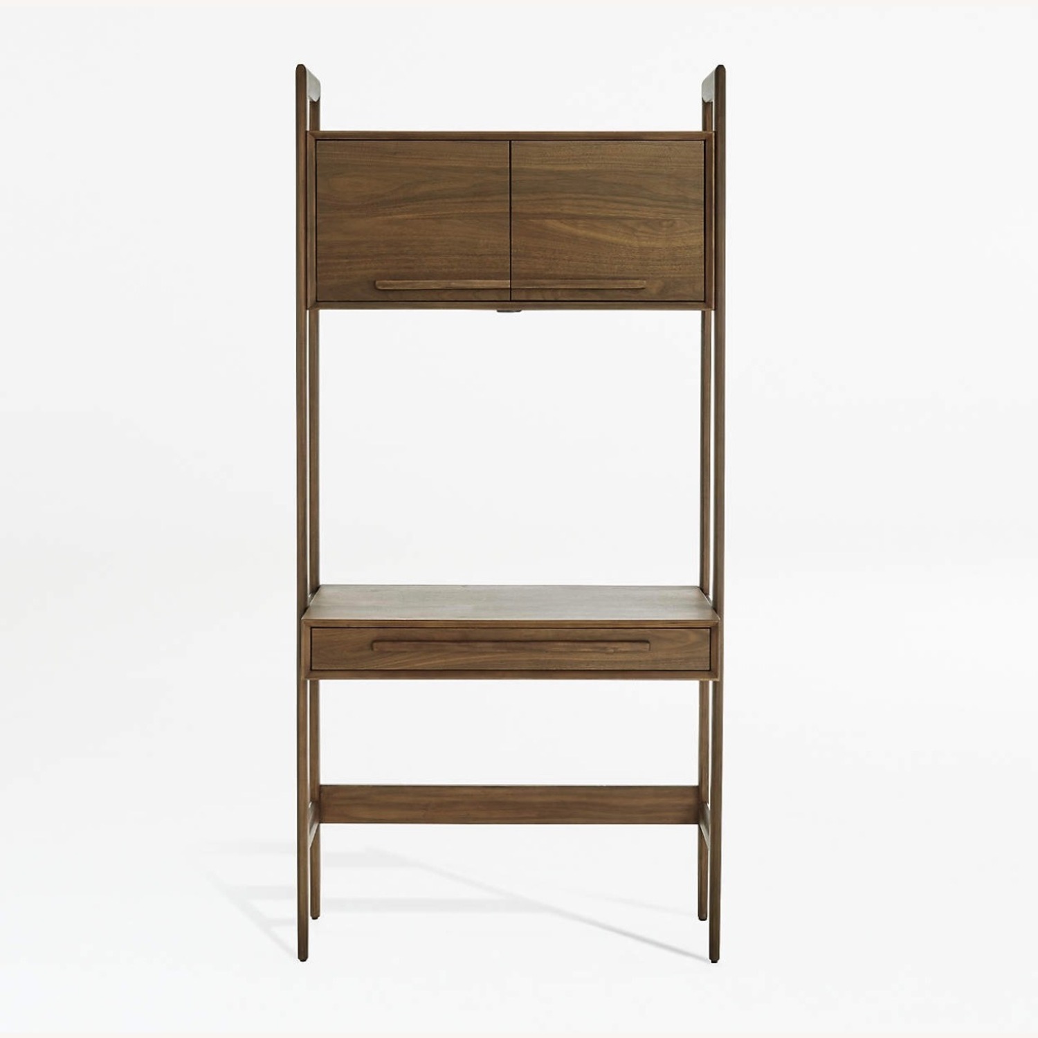 Crate & Barrel Tate Walnut Bookcase Desk - image-4
