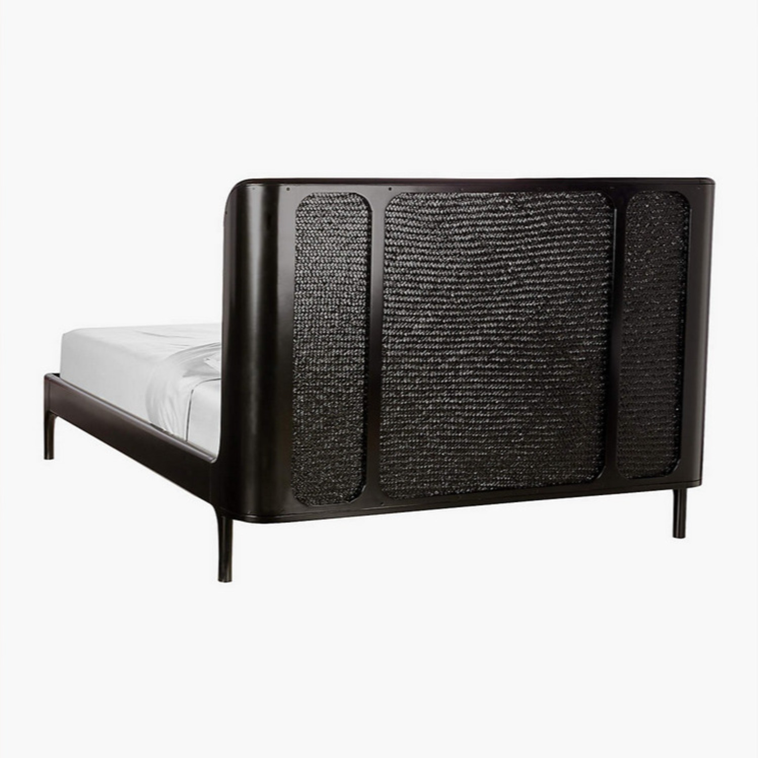 CB2 Miri Black and Rattan Queen Bed - image-2