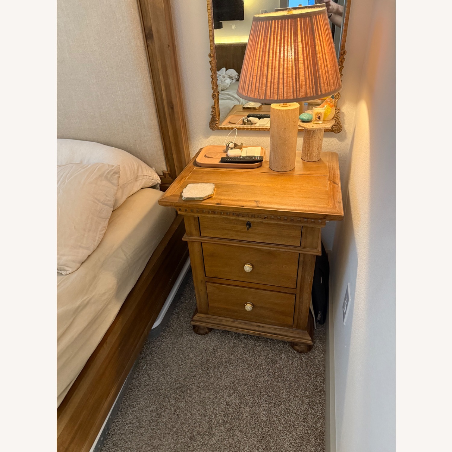 Restoration Hardware St James Closed Nightstand - image-1