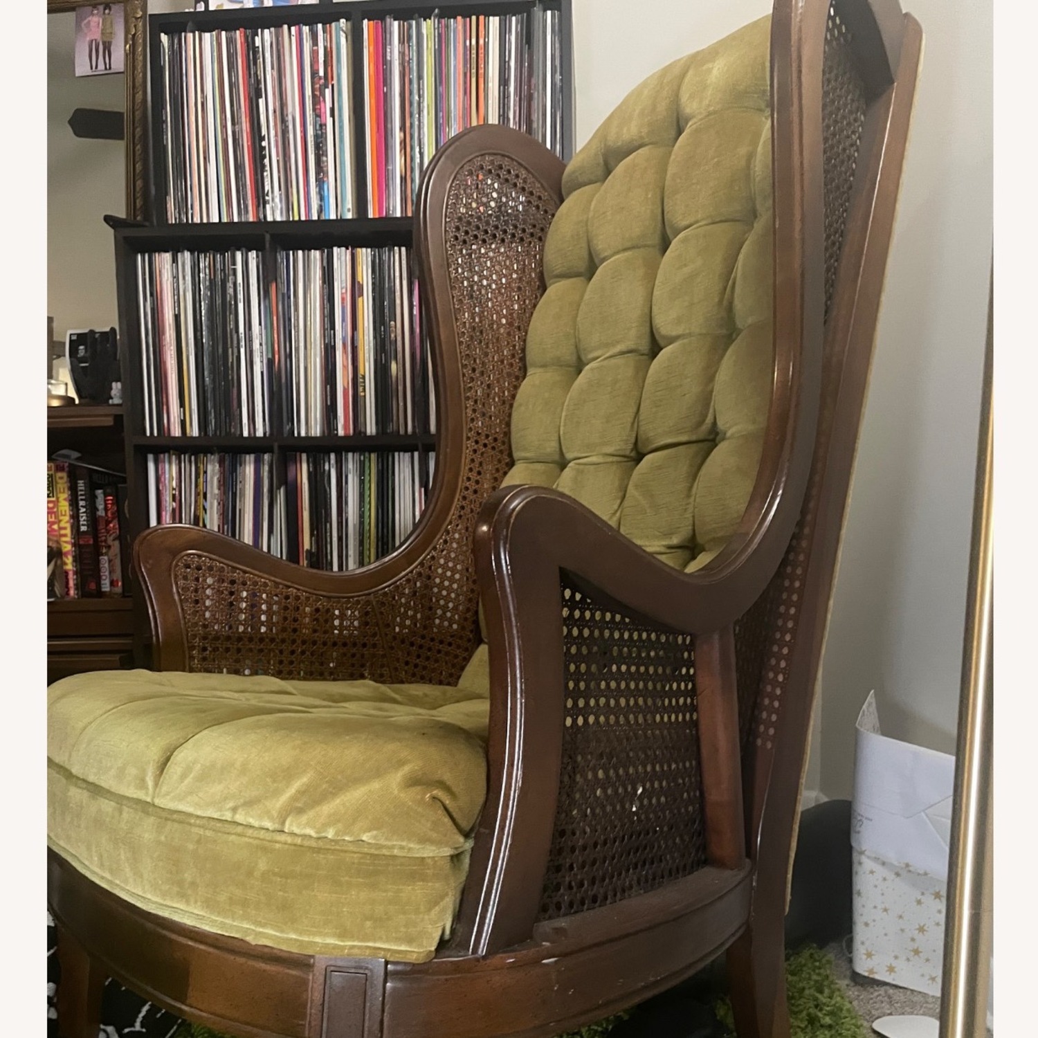 Lewittes Velvet Cane Armchair - image-4