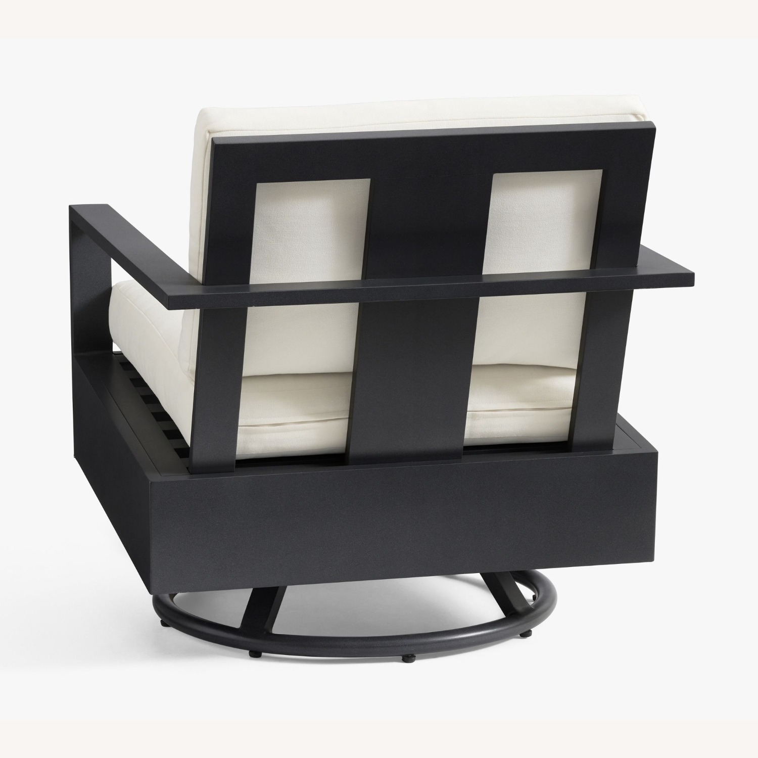 Pottery Barn Indio Metal Swivel Outdoor Lounge Chair - image-1