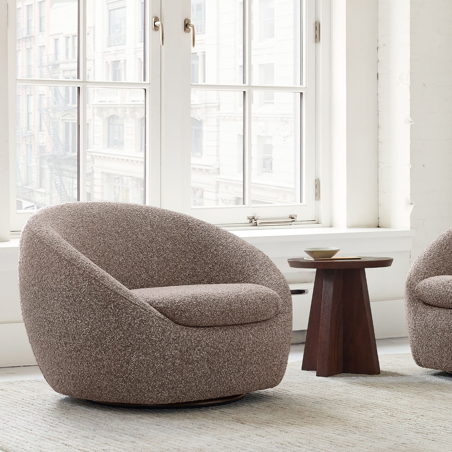 West Elm Cozy Swivel Chair - image-6