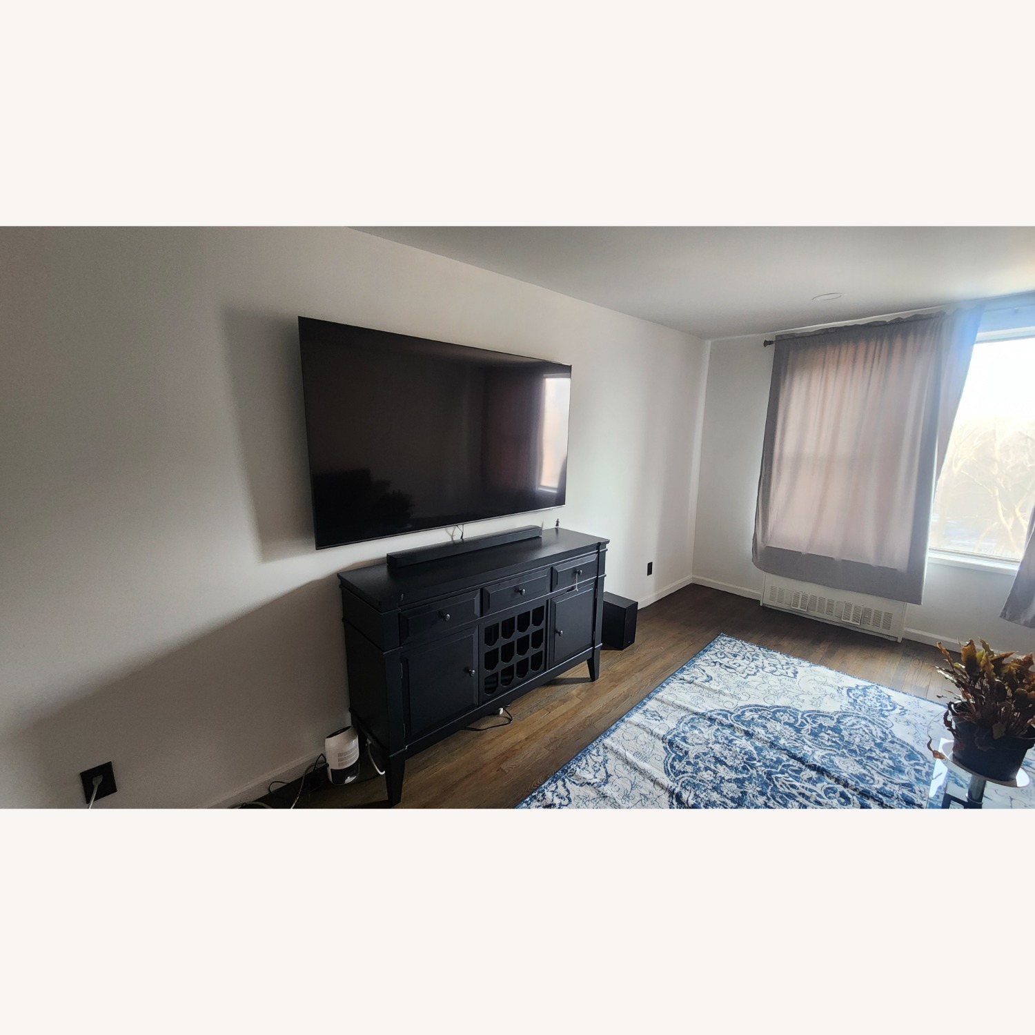 Raymour & Flanigan TV Stand With Wine Bottle Storage - image-2