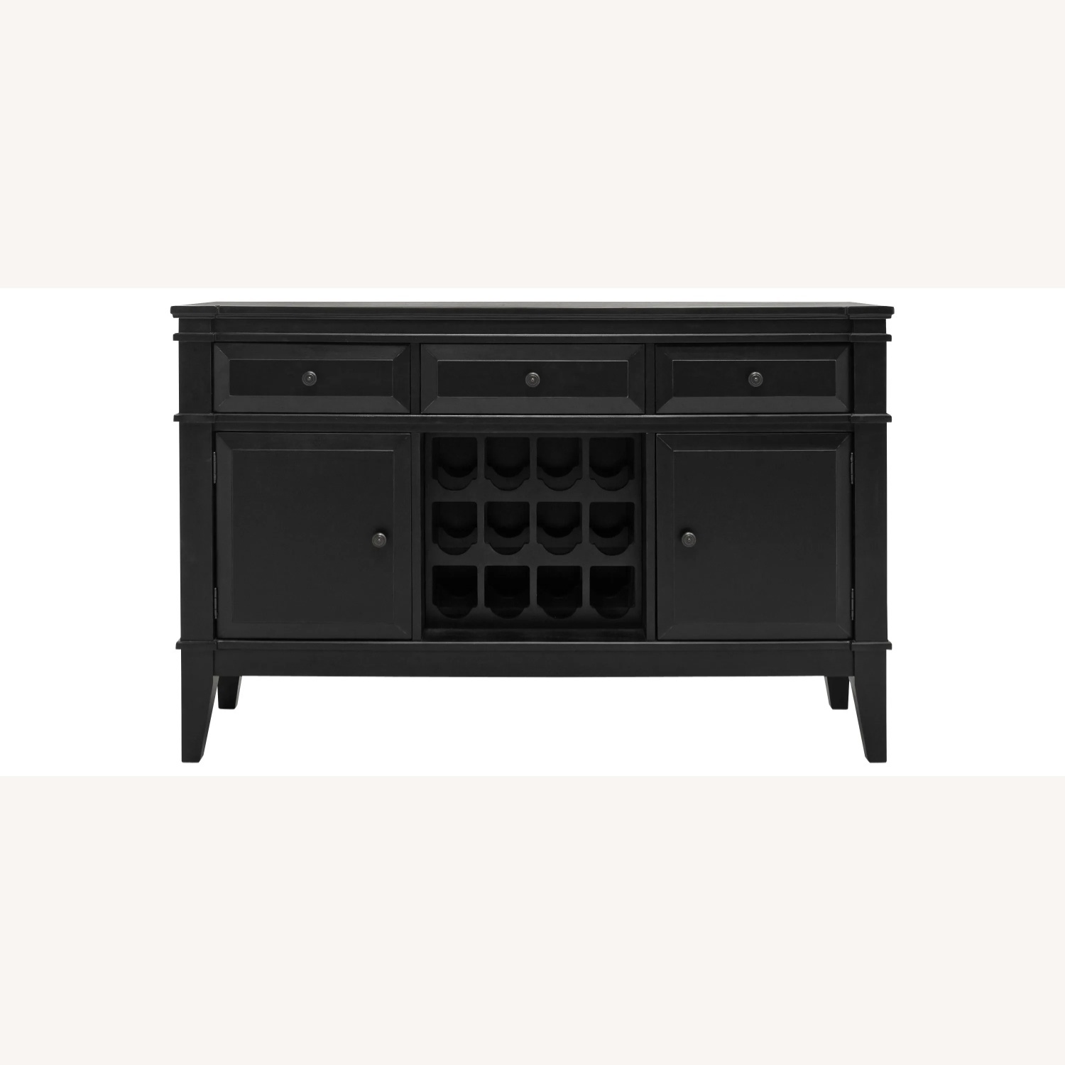 Raymour & Flanigan TV Stand With Wine Bottle Storage - image-4