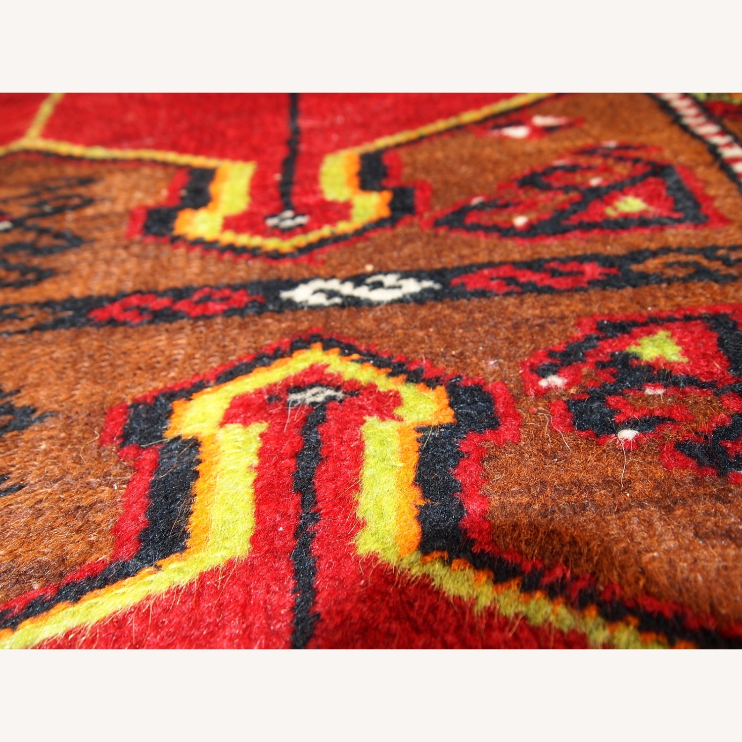 Hand made Antique Collectible Turkish Yastik Rug - image-4