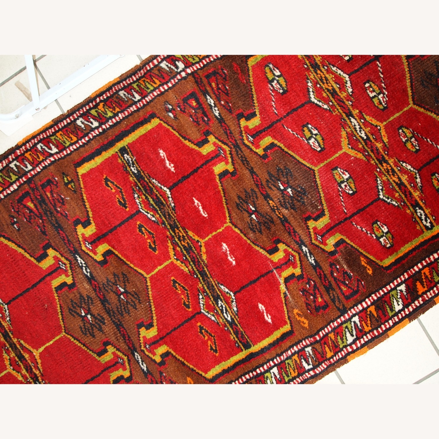 Hand made Antique Collectible Turkish Yastik Rug - image-7