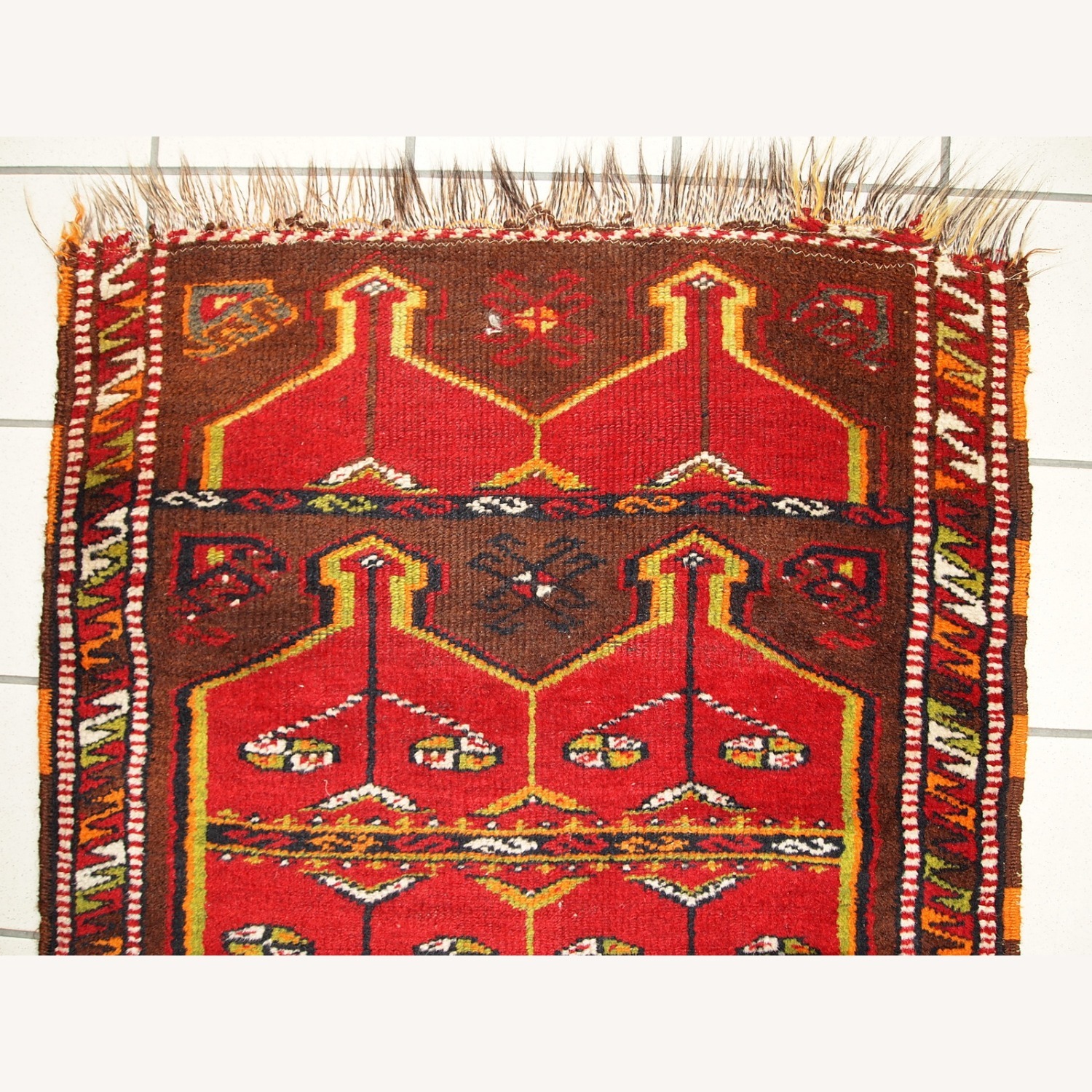 Hand made Antique Collectible Turkish Yastik Rug - image-8