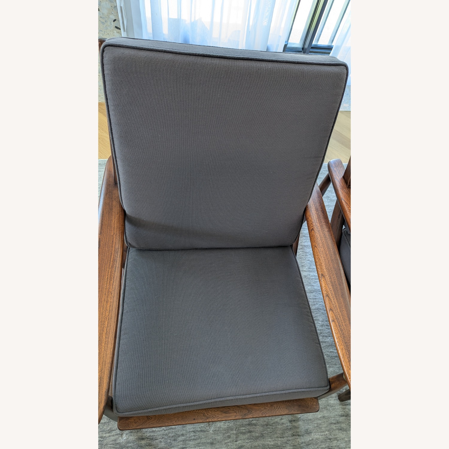 Pair of Vintage Danish Chairs - Rosewood/Gray - image-8