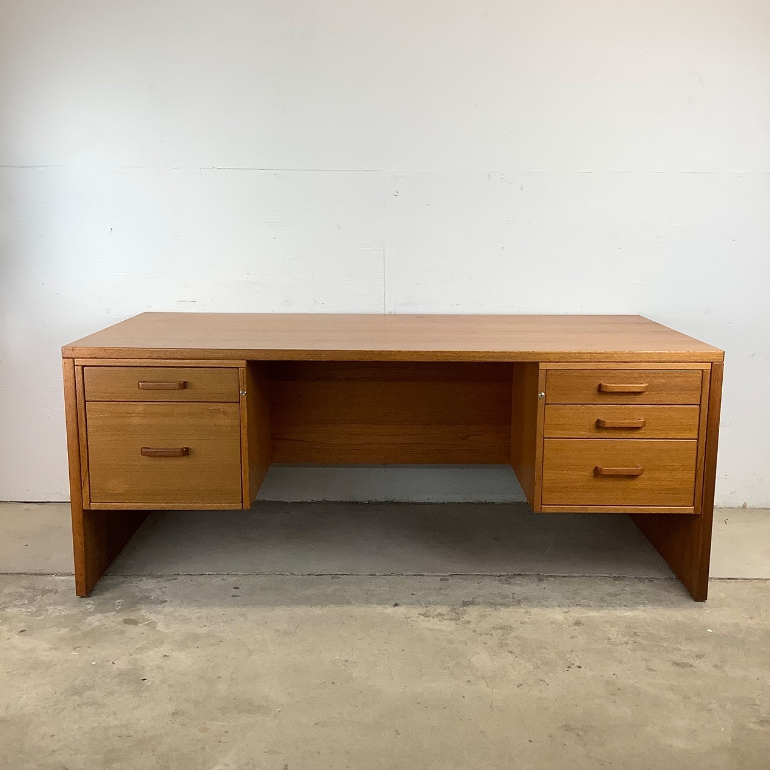 Scandinavian Modern Teak Executive Desk - image-2