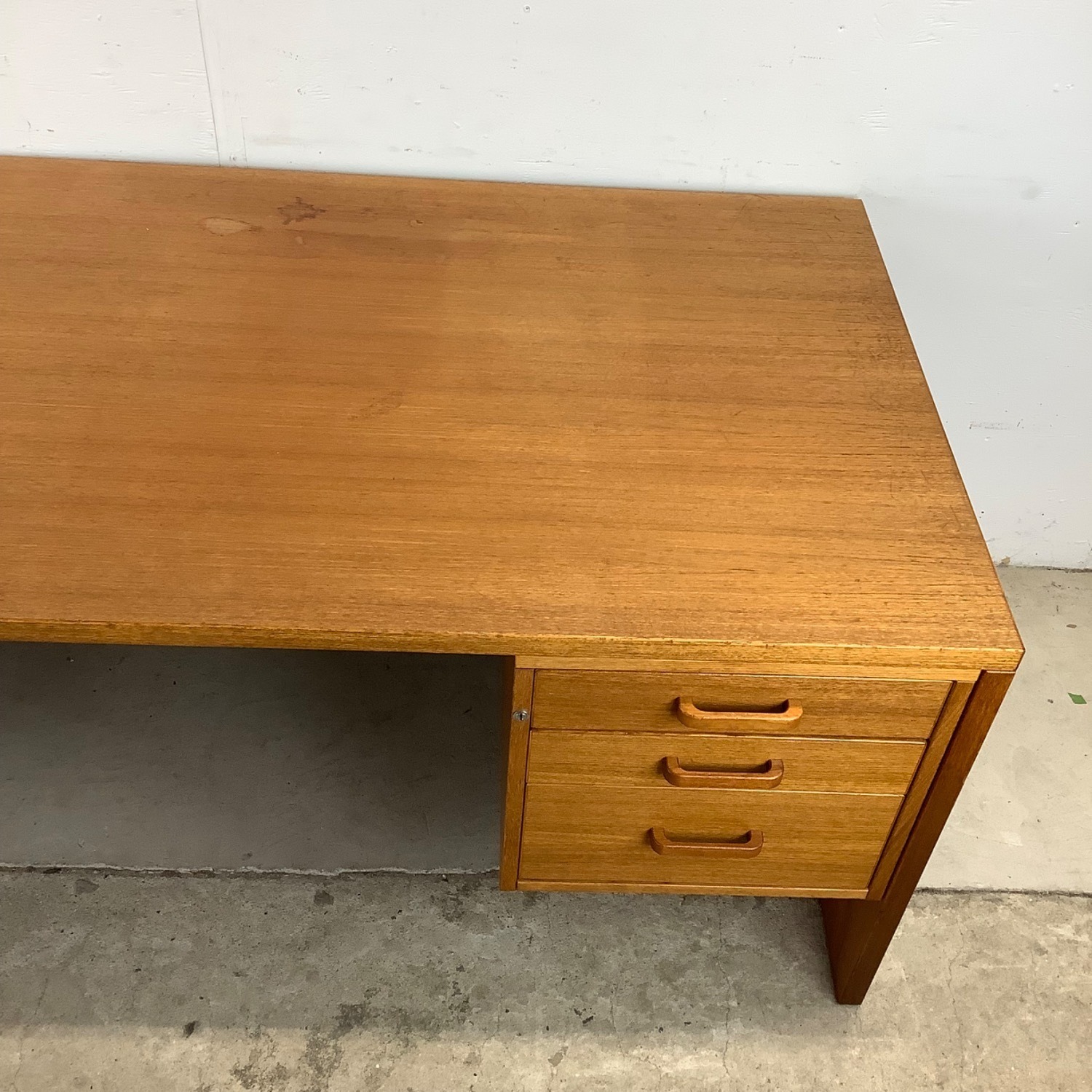 Scandinavian Modern Teak Executive Desk - image-9