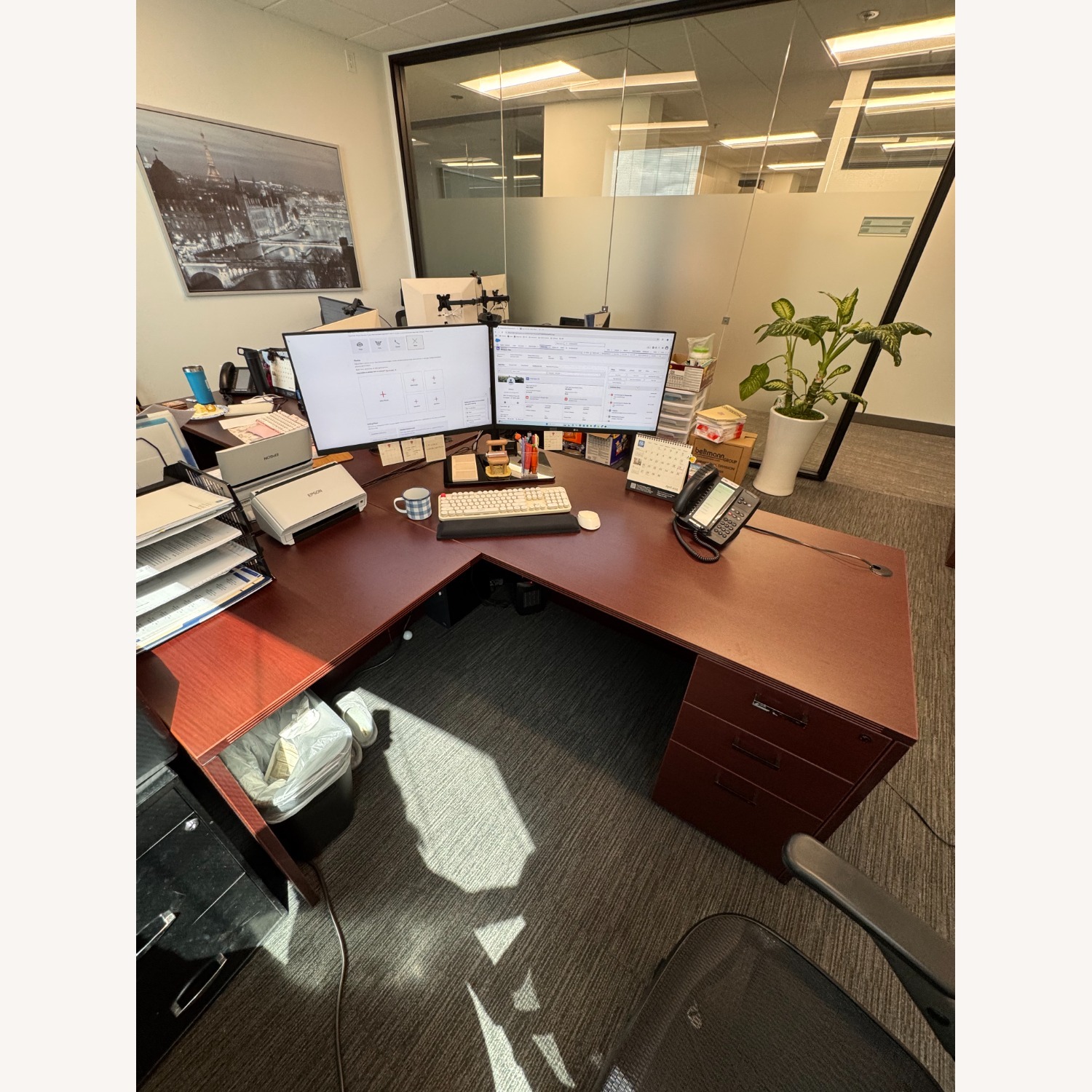 HON Office L Shaped Desk - image-1