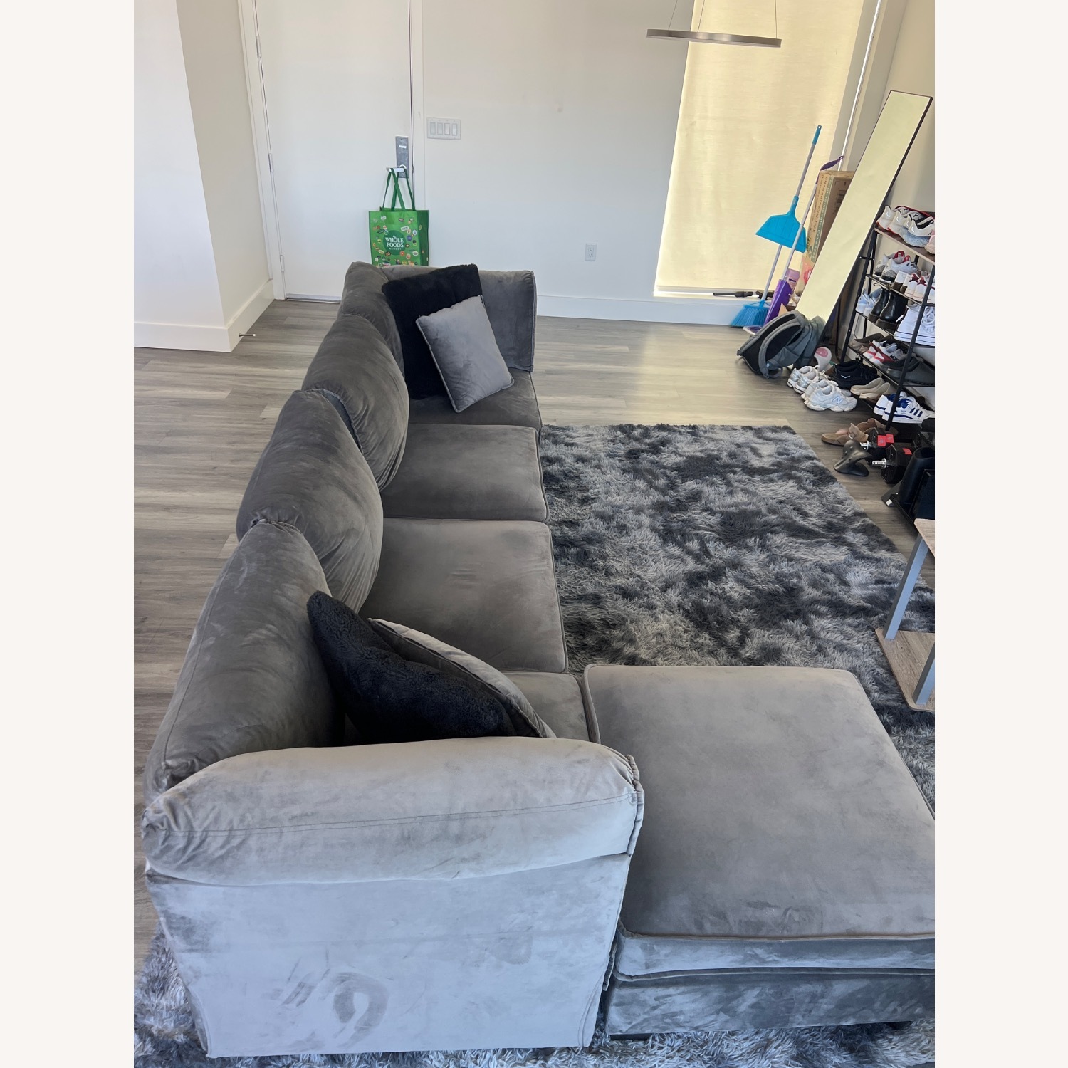 Velvet Gray Couch - image-4