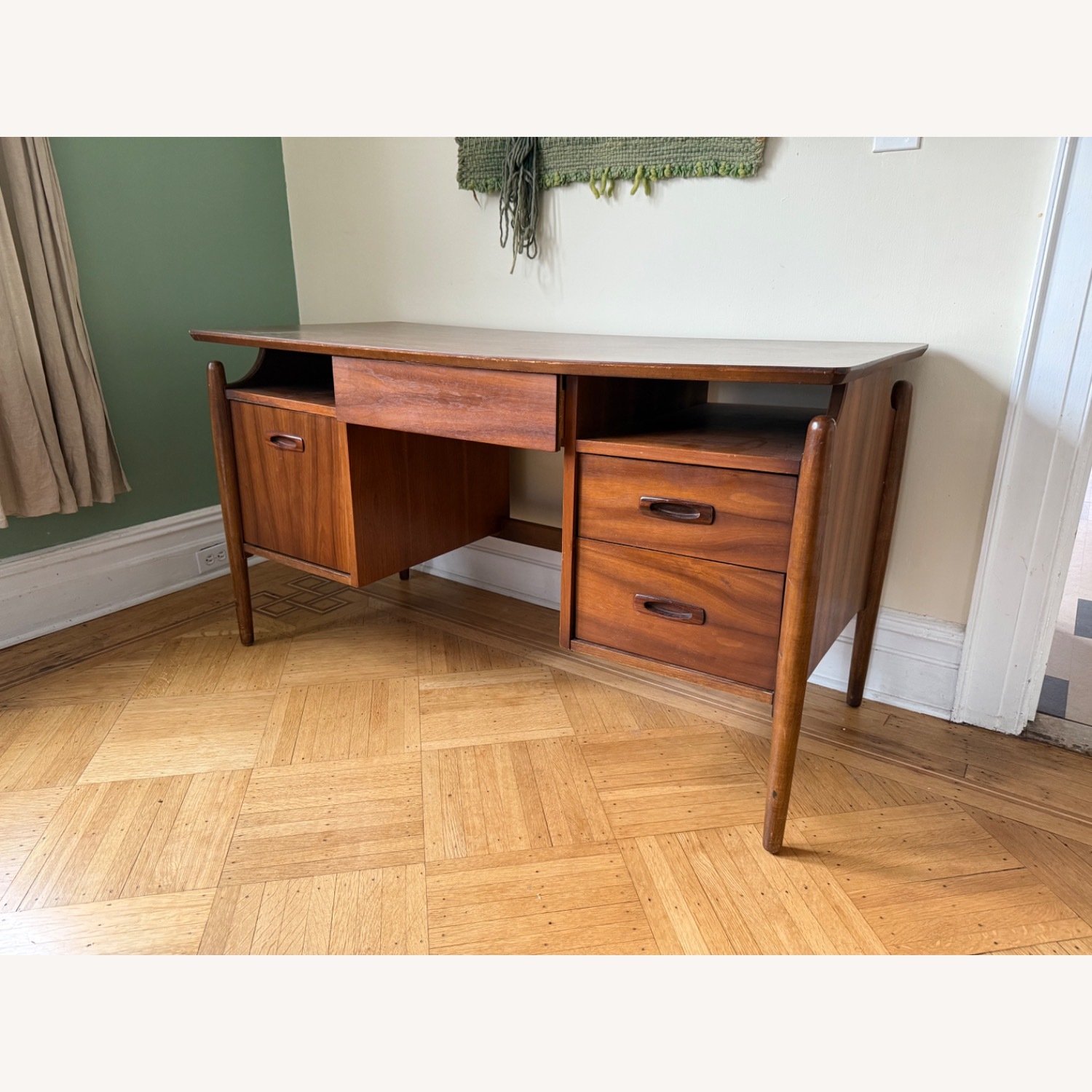 Danish Teak Mid Century Modern Desk - image-1