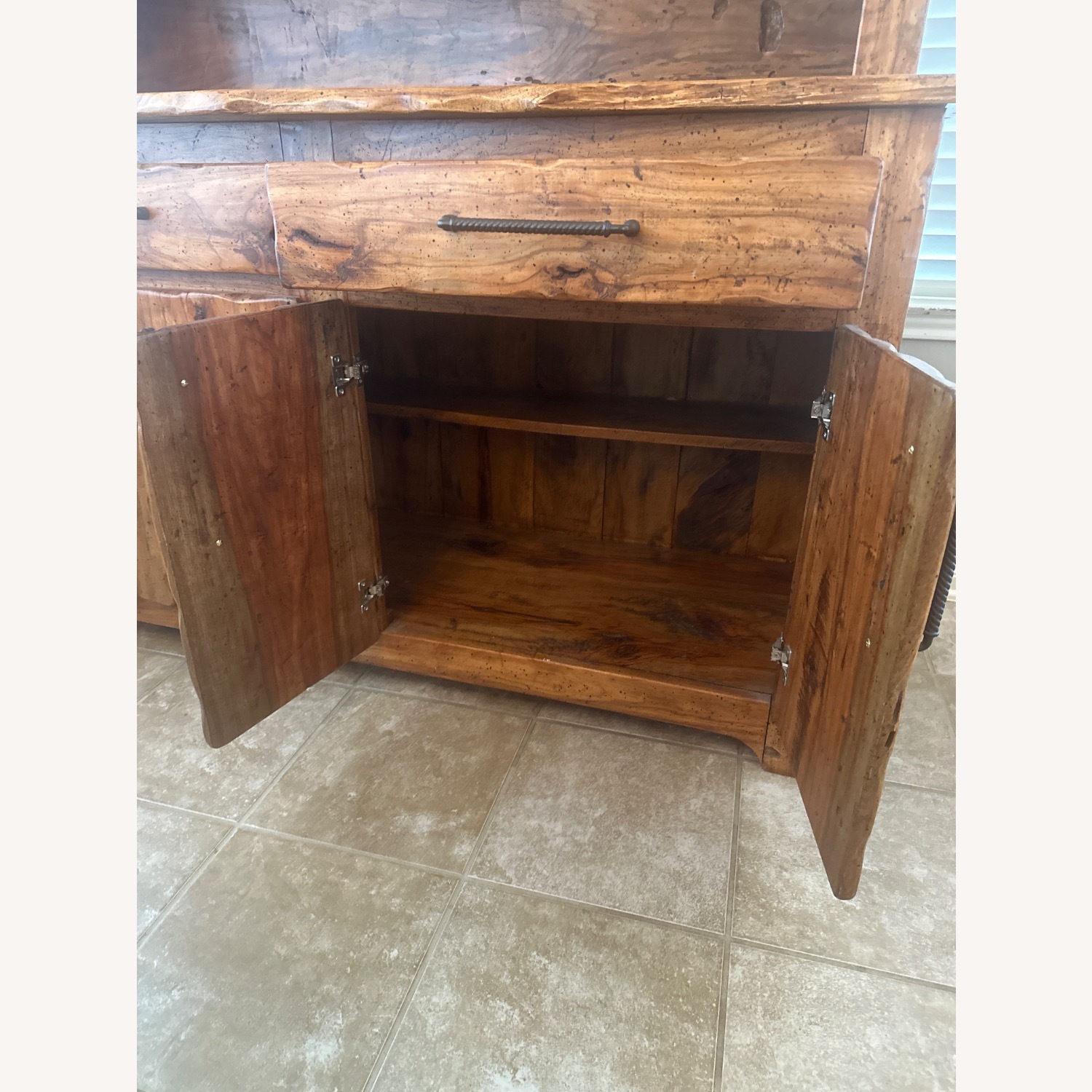 Custom Pecan Live Edge Huge Hutch - image-6