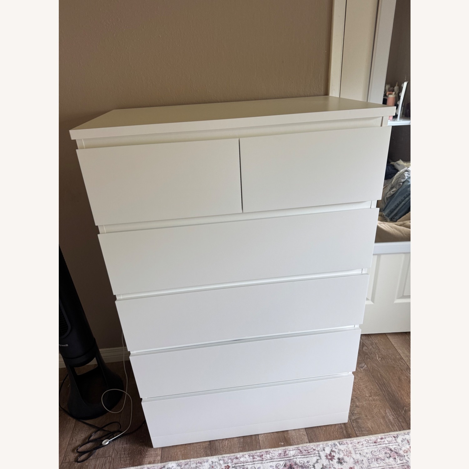 IKEA MALM 6 Drawer Dresser, White - image-1