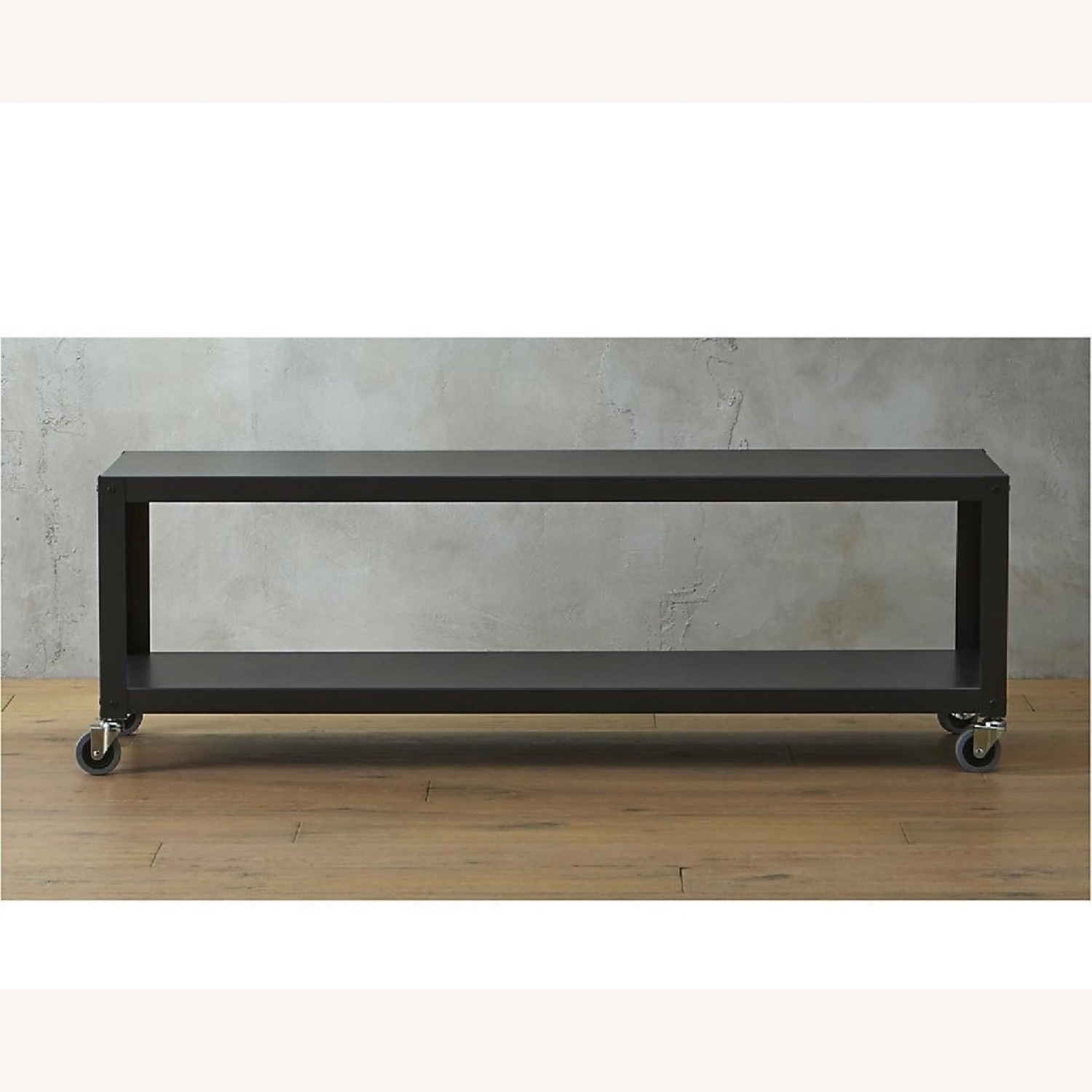 CB2 Go Cart TV/ Coffee Table Carbon Gray - image-1