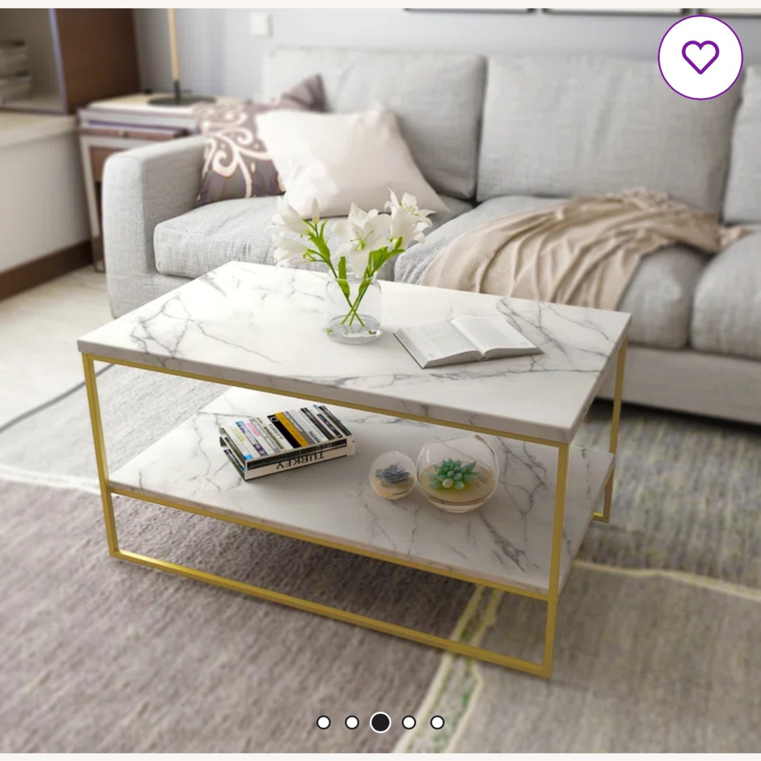 Wayfair Marble Coffee Table - image-1