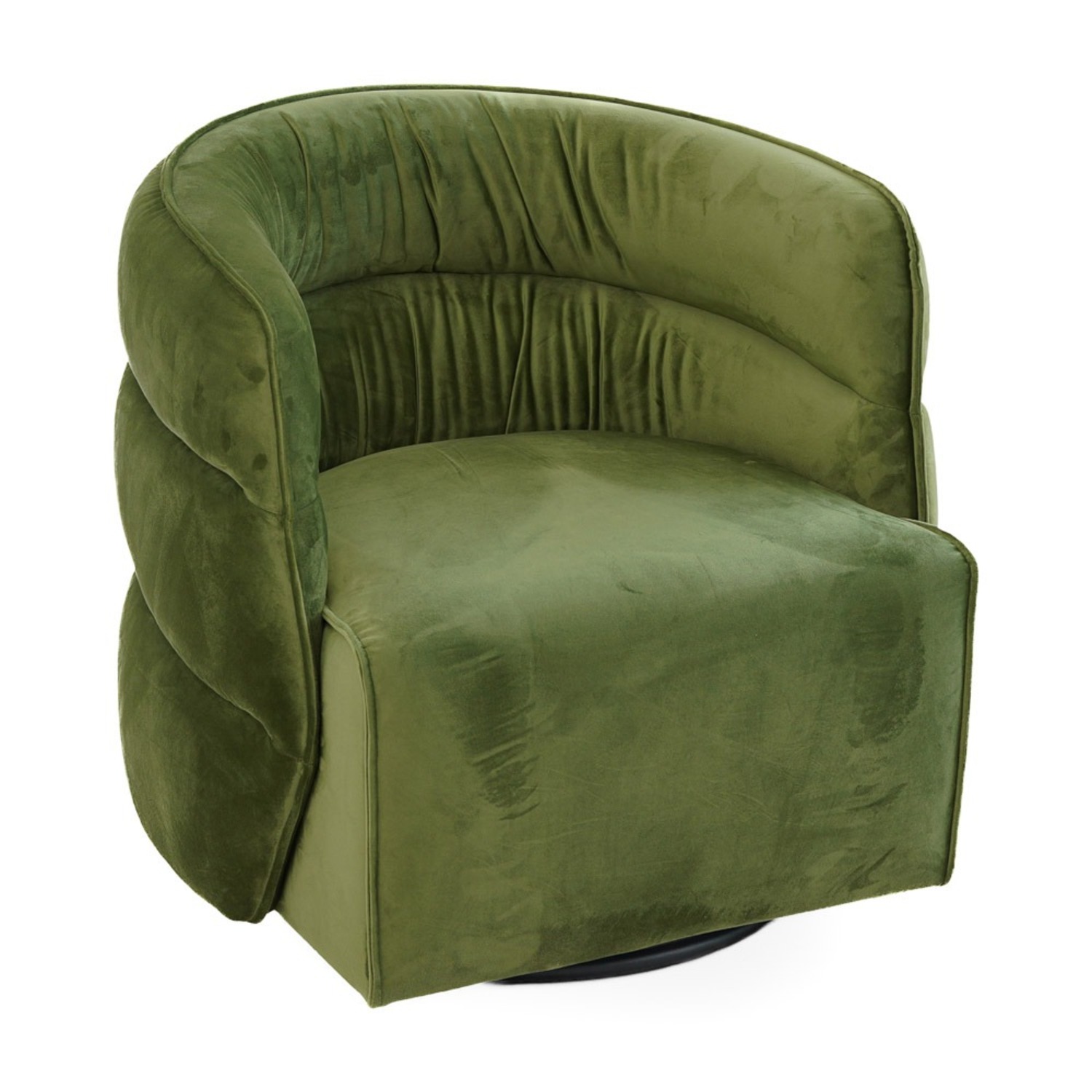 Shamrock Swivel Chair Green Velvet - image-5