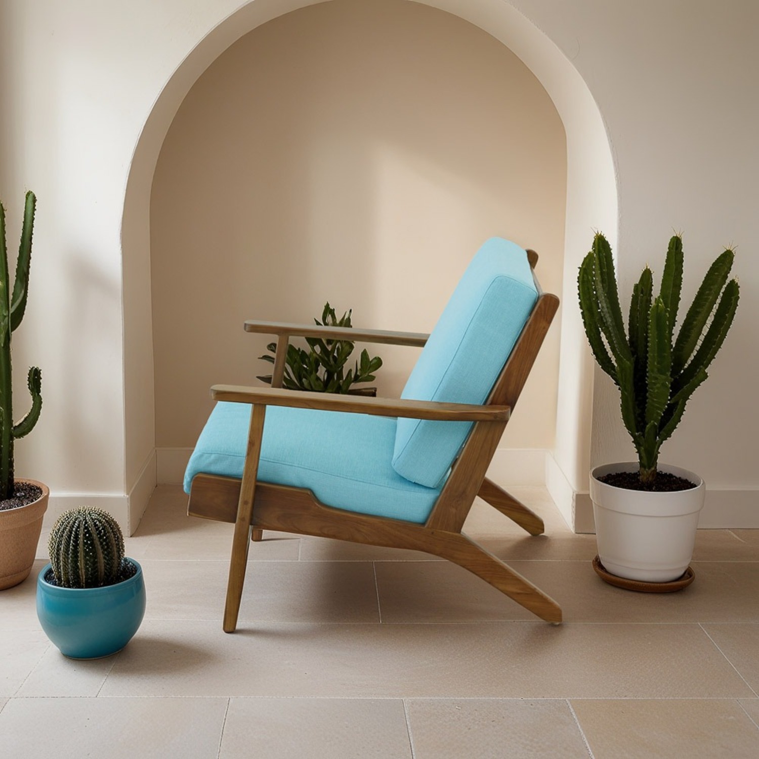 Kyle Linen Lounge Chair Sky Blue - image-2