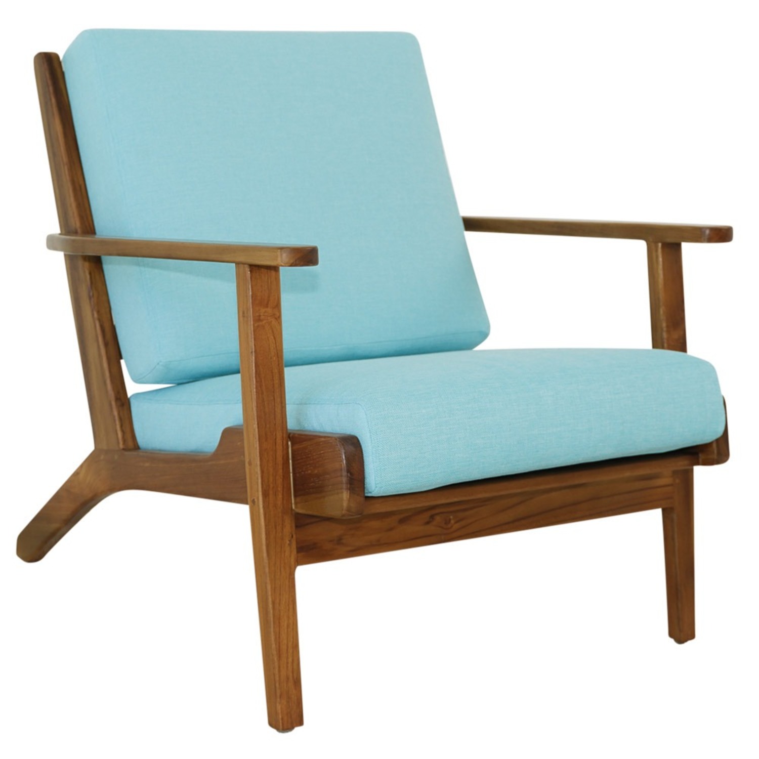 Kyle Linen Lounge Chair Sky Blue - image-5