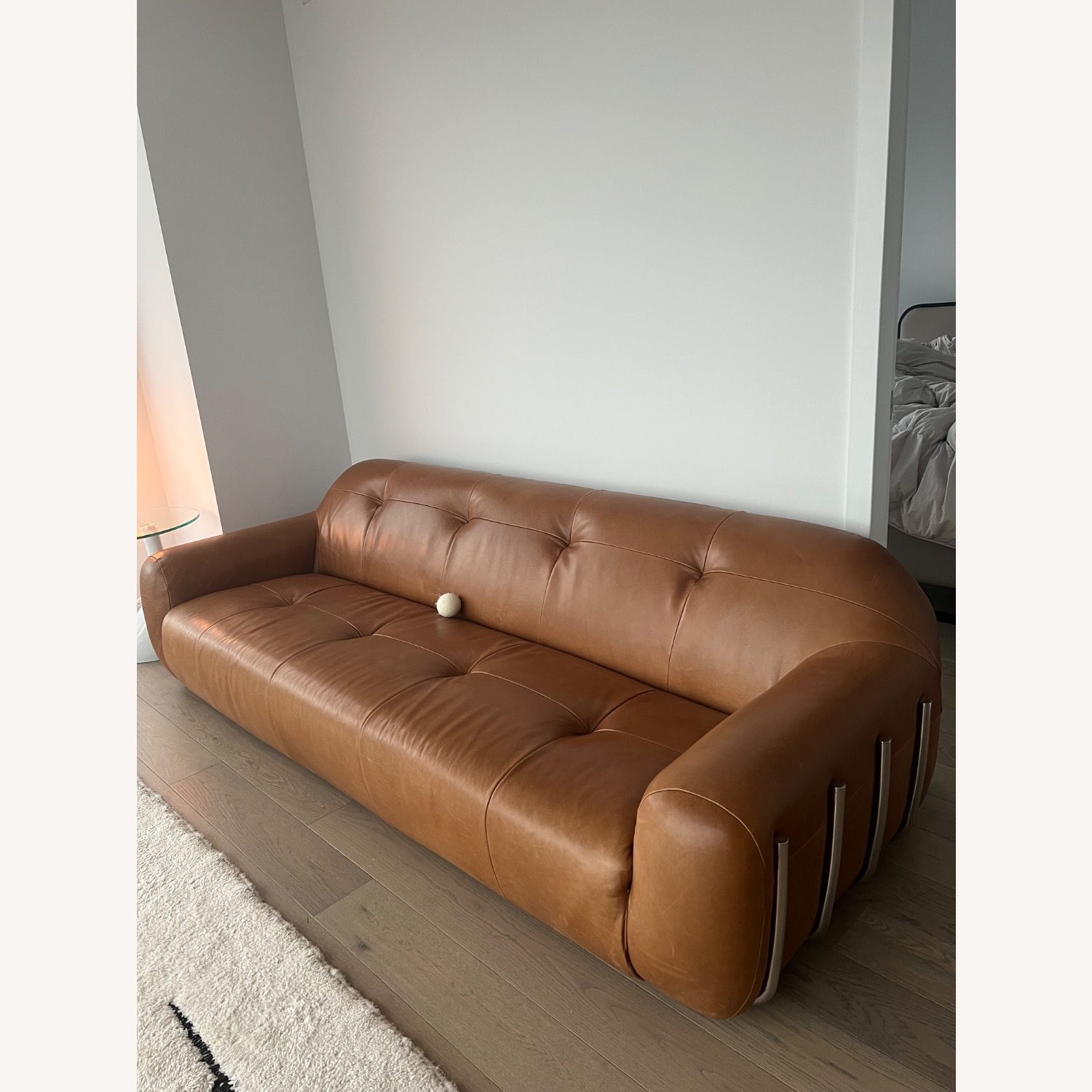 CB2 Brace Bello Leather Sofa - image-2
