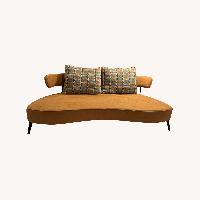 Ashley Furniture Retro Rust Orange Hollyann Couch