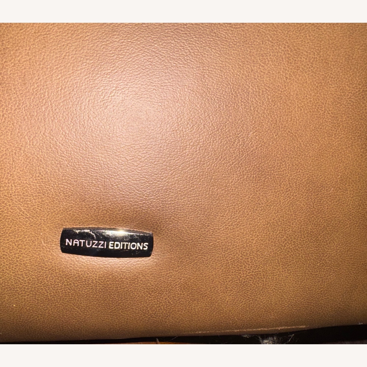 Natuzzi Editions Elba Brown Leather Loveseat - image-3