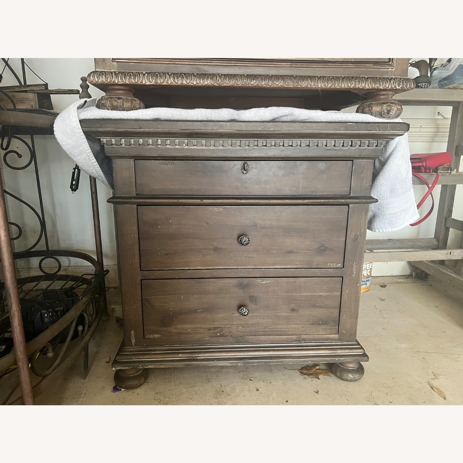 Restoration Hardware 3 Drawers St James Nightstand - image-3