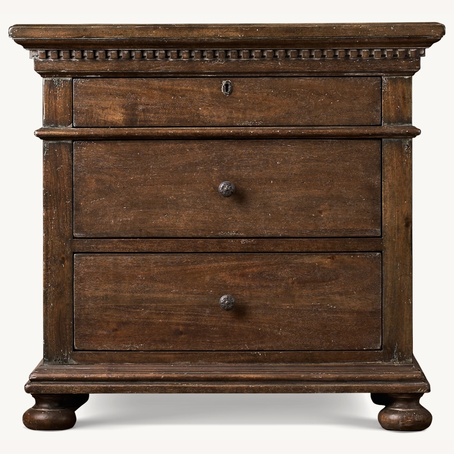 Restoration Hardware 3 Drawers St James Nightstand - image-0
